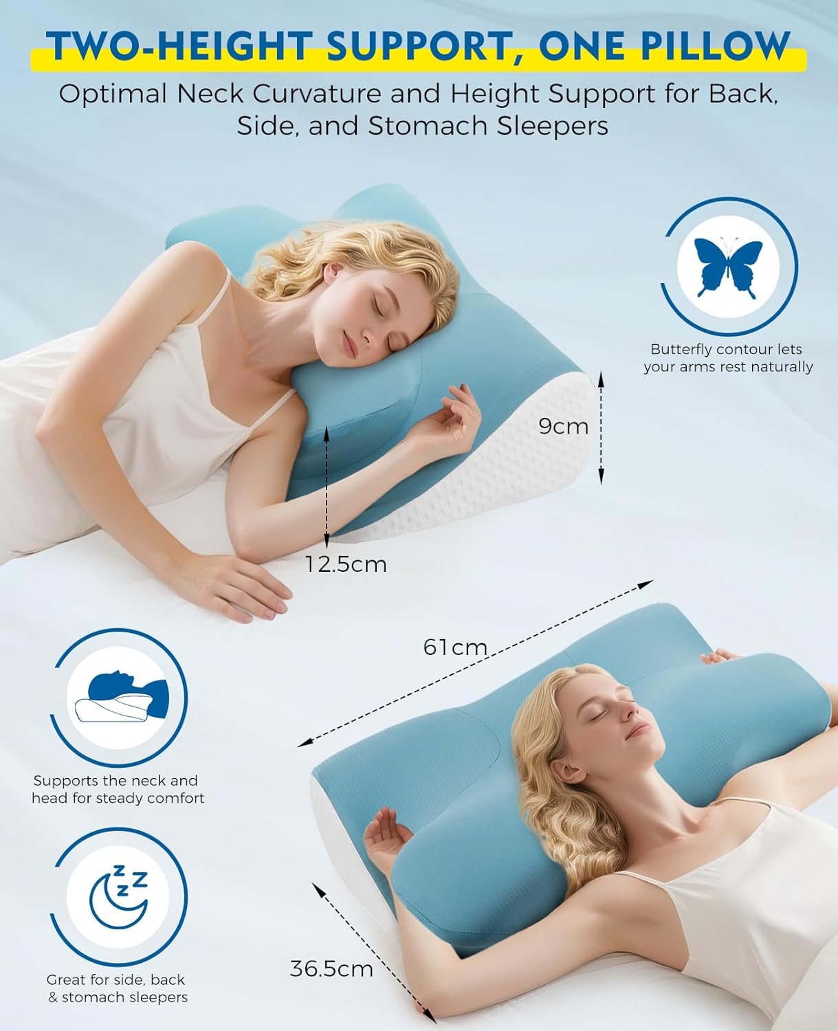 Thumbnail 6 de Orthopaedic Cervical Memory Foam Pillow 100-night trial