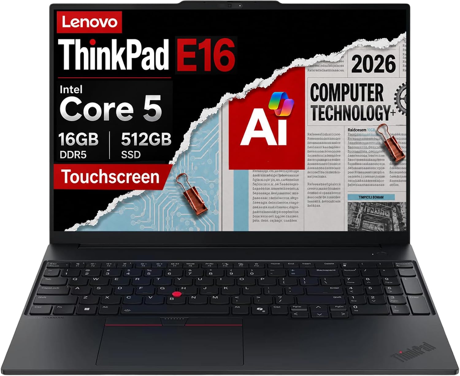 Detalle de Lenovo ThinkPad E16 Gen 3 business laptop
