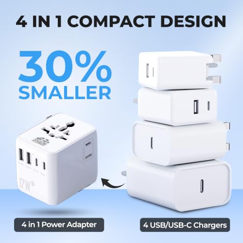 Detalle de Double Dragon Universal Travel Adapter with 190+ Country Plugs and 4 USB/2 AC Ports