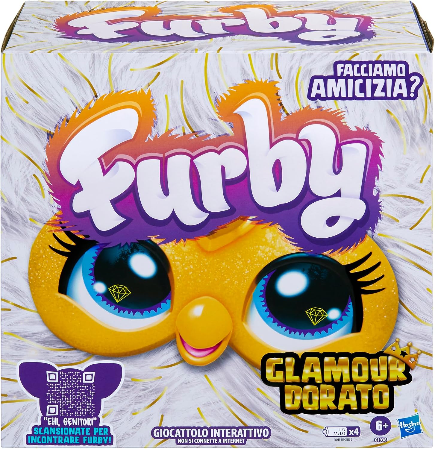 Detalle 2 de Furby Gold Glam Giocattolo interattivo 600+ reazioni