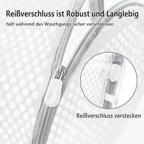 Detalle de Birswoil Wäschenetz für BHs, 3er-Set aus Polyester mit verdecktem Reißverschluss
