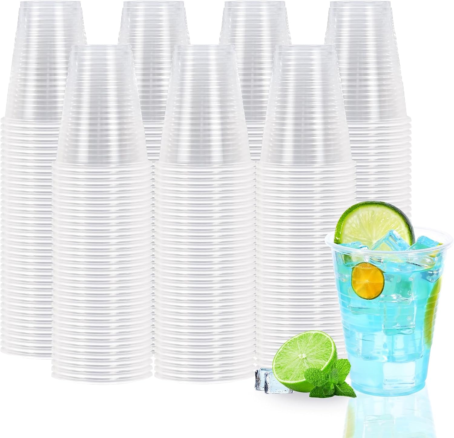 Thumbnail 6 de BY Snow 9 oz Clear Plastic Cups — 2000 Count Bulk, BPA-free PP Disposable for Hot or Cold Beverages