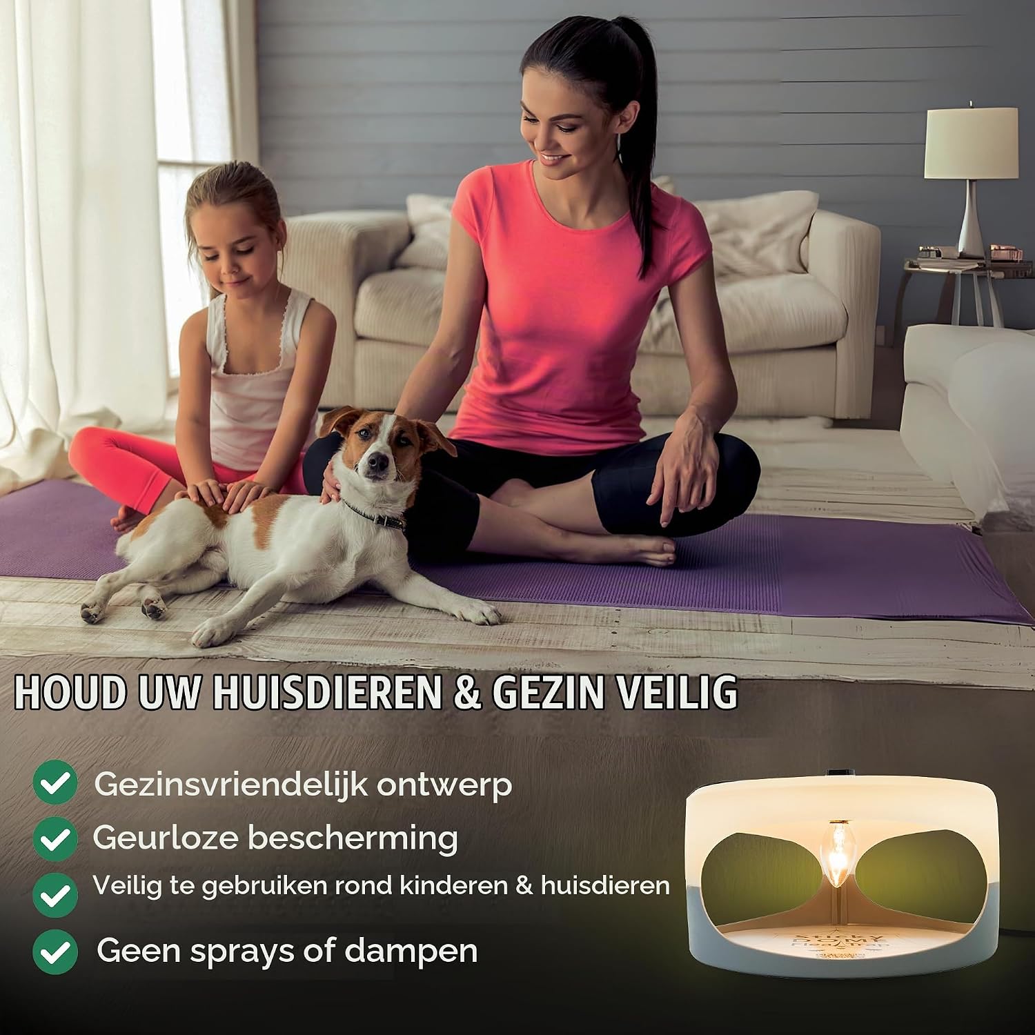 Detalle 2 de ASPECTEK Aspectek Trapest Sticky Dome Flea Trap – elektrische vlooienval met 2 lijmschijven