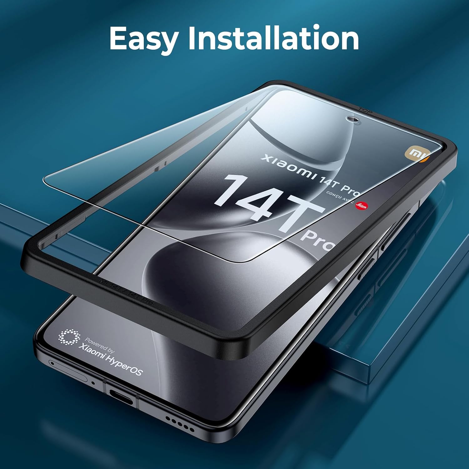 Detalle de LK 3+3 Verre Trempé pour Xiaomi 14T Pro — Pack 3 protections écran + 3 protections caméra + cadre d’installation