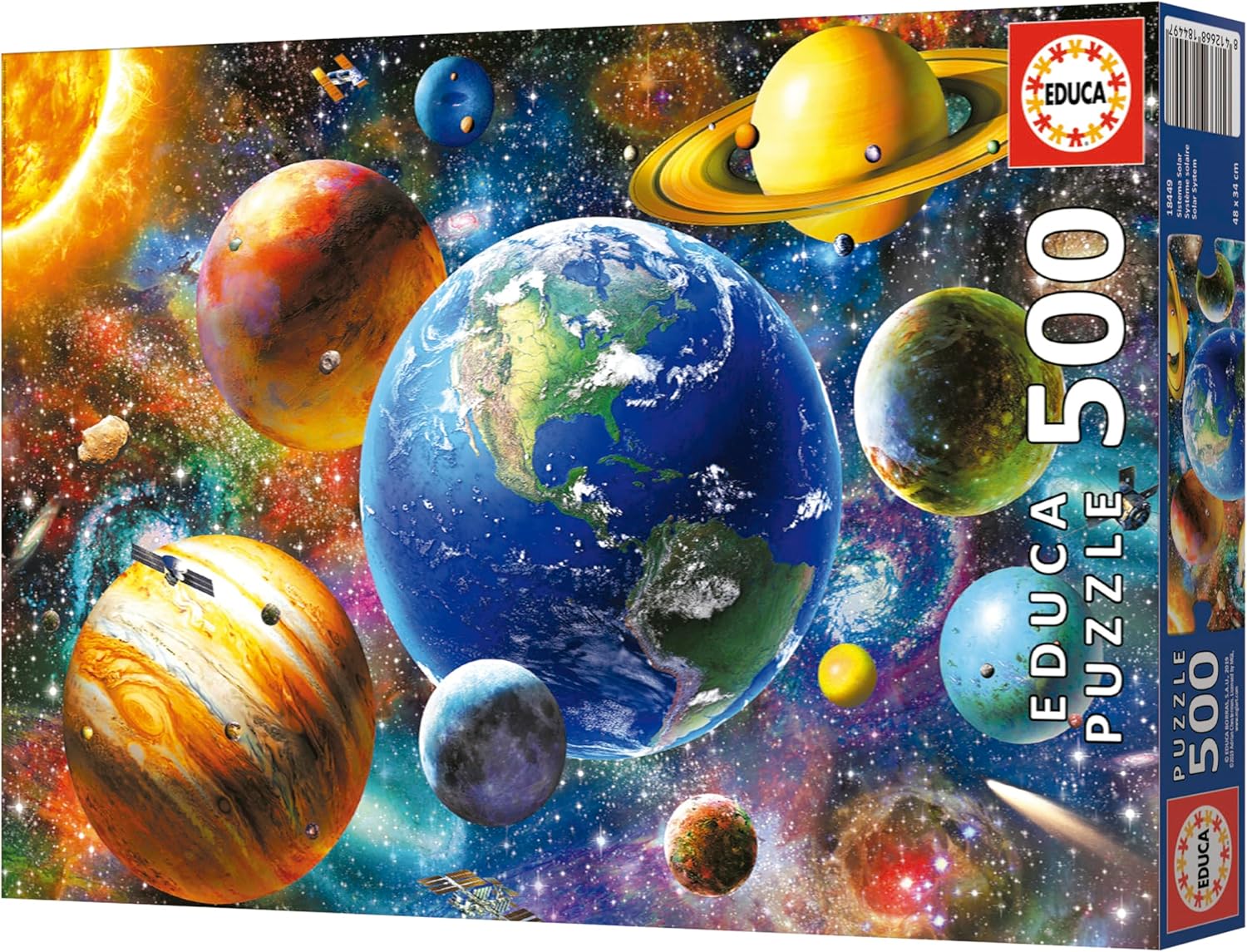 Thumbnail 5 de Educa Sonnensystem Puzzle 500 Teile (18449) – Planeten im Weltraum, für ab 11 Jahren