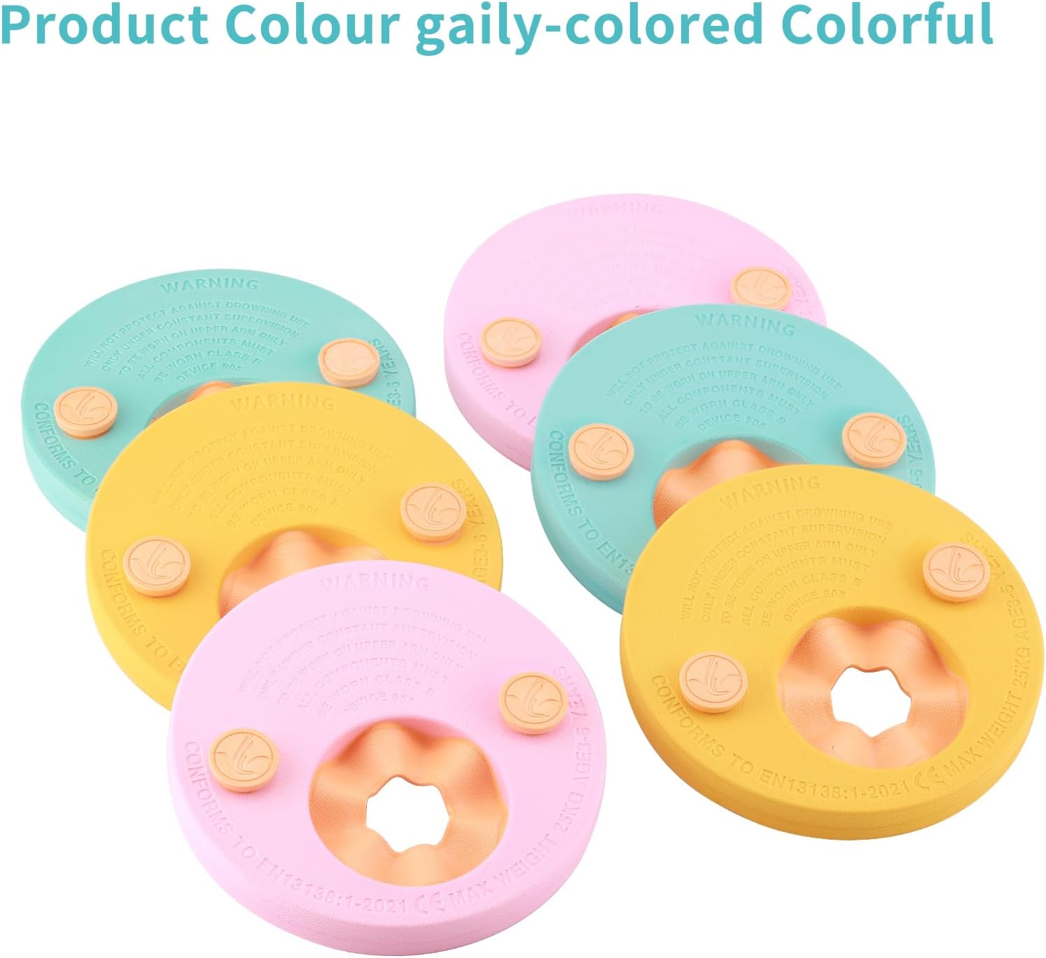 Thumbnail 5 de Kaianda 6 Pieces Foam Pool Floats: Kids' Arm Bands and Discs for Learning to Swim