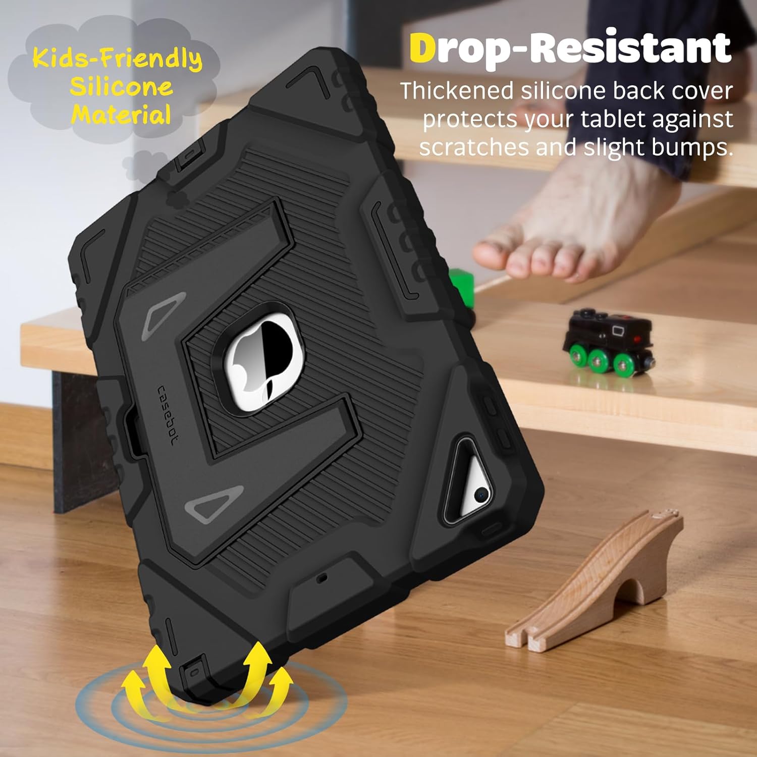 Thumbnail 5 de FINTIE Kids Rugged Case for iPad 9th/8th/7th Gen 10.2-inch (Black) with Built-in Kickstand