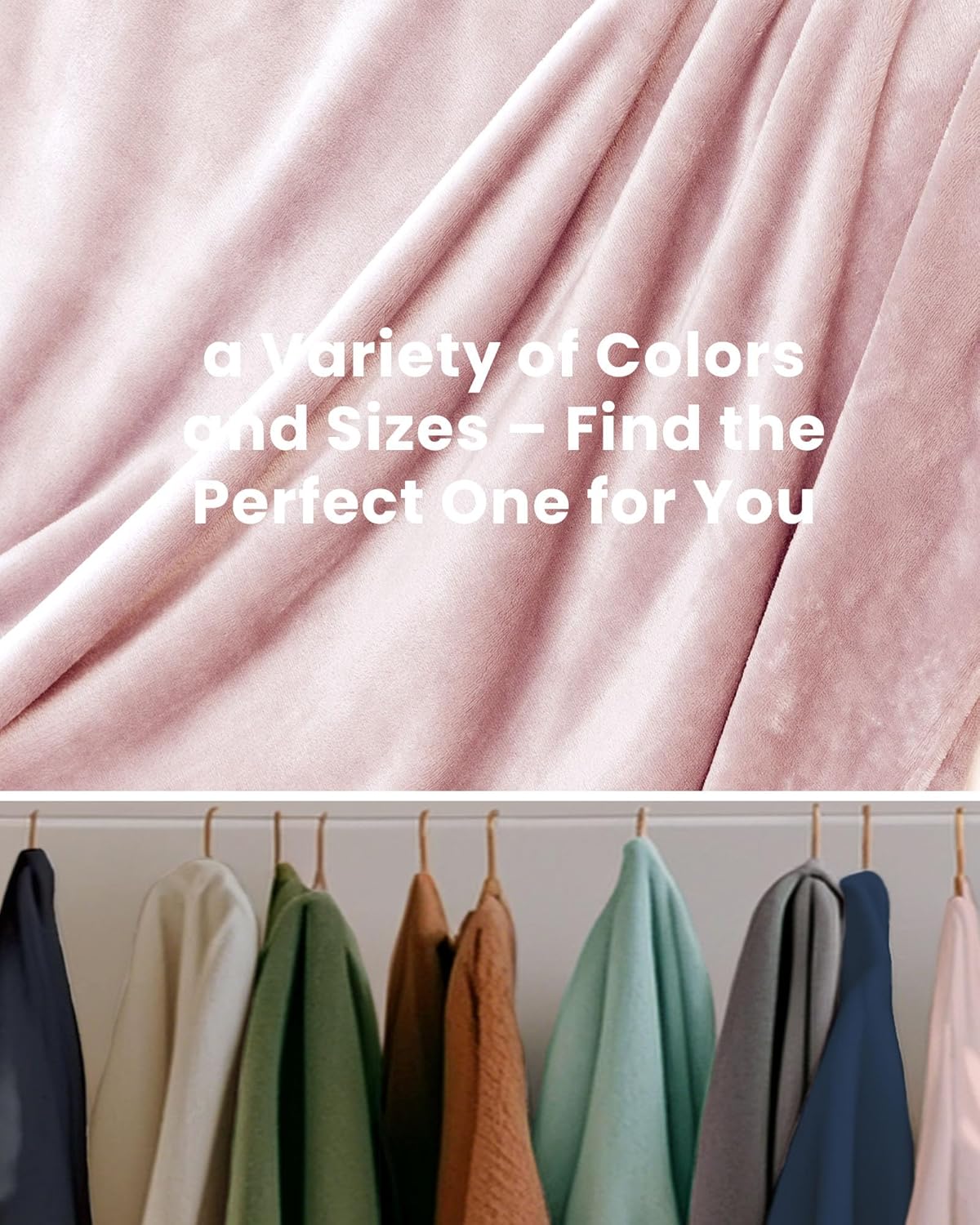 Thumbnail 5 de blunique Fleece Blanket Solid Lightweight Flannel – Pink, King 104x90 inches