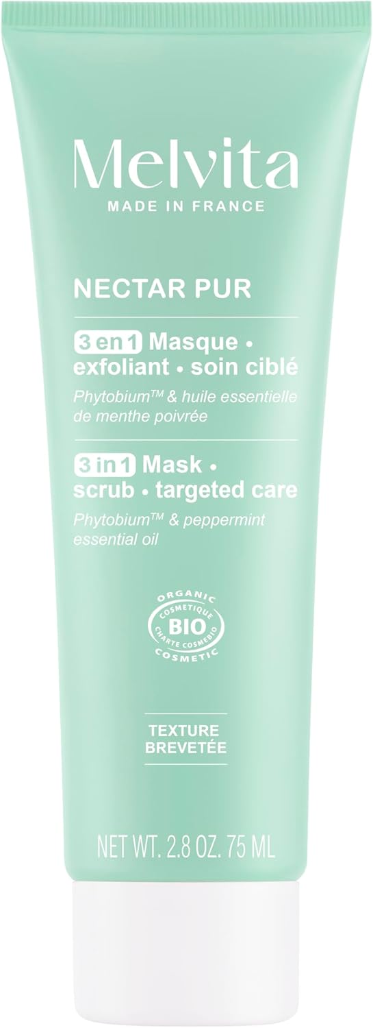 Detalle de Melvita Nectar Pur Masque Exfoliant 3 en 1 – Peaux mixtes à grasses, 75 ml