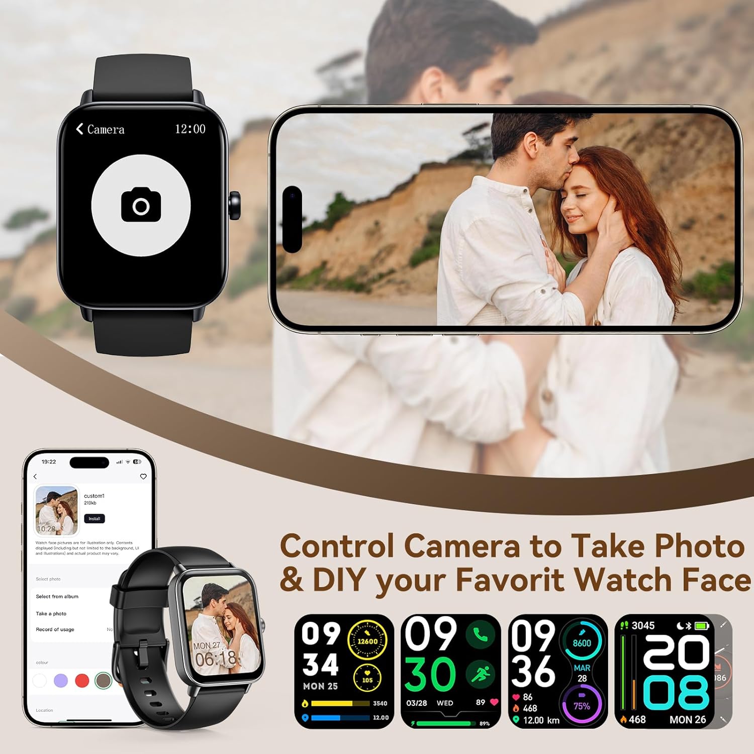 Thumbnail 6 de Smart Watch for Men Answer/Make call & Alexa 1.8"