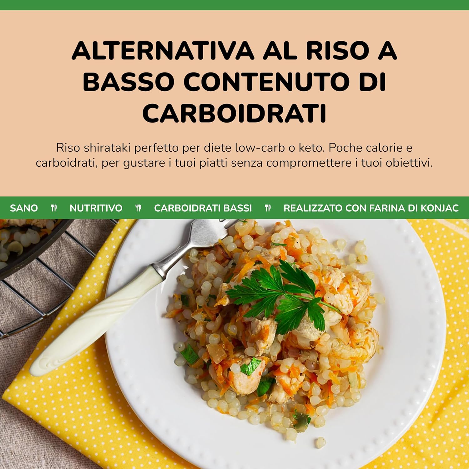 Thumbnail 1 de ZenPasta Riso Shirataki Essiccato – Riso Konjac a Basso Contenuto di Carboidrati, Senza Glutine e Zuccheri