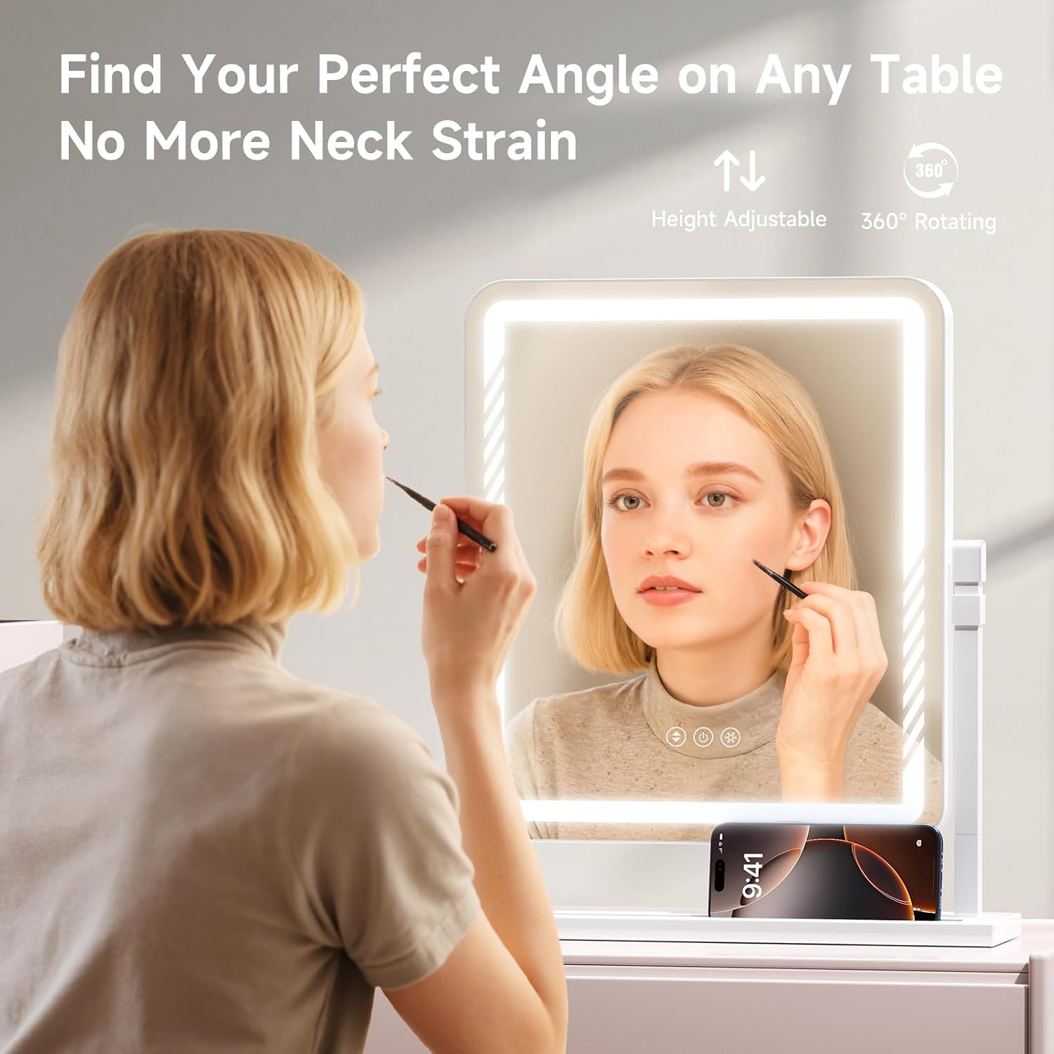 Thumbnail 1 de Kcavvi Vanity Mirror 17.5in 360° Rotation