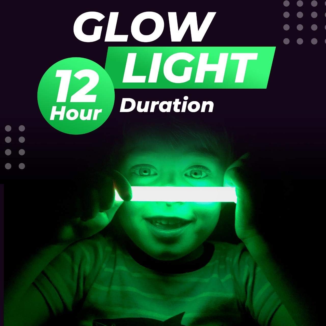 Detalle de HSGUS HSGUS2021 Green Glow Sticks, 32-Pack, 6-Inch, 12-Hour Light