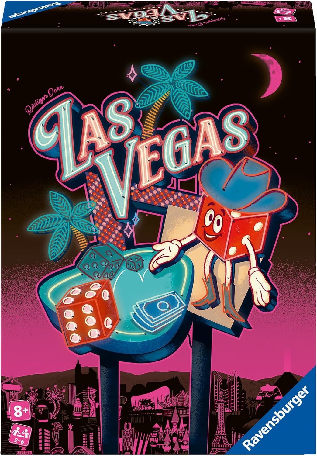 Detalle de Ravensburger 24903 Las Vegas – dobbelspel voor 2-5 spelers vanaf 8 jaar