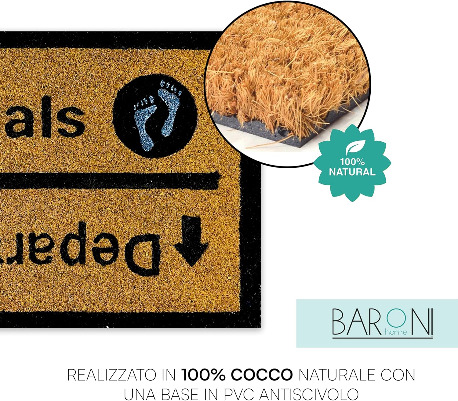 Detalle de Baroni Home Zerbino 70x40 cm per ingresso 🏡