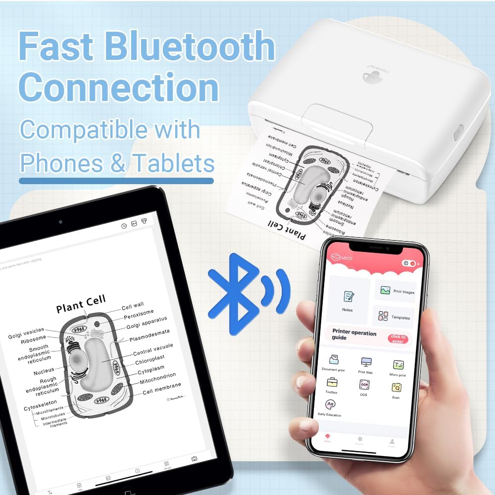 Thumbnail 6 de Phomemo M04S stampante termica portatile 110 mm con Bluetooth (304 dpi) per iPhone e Android