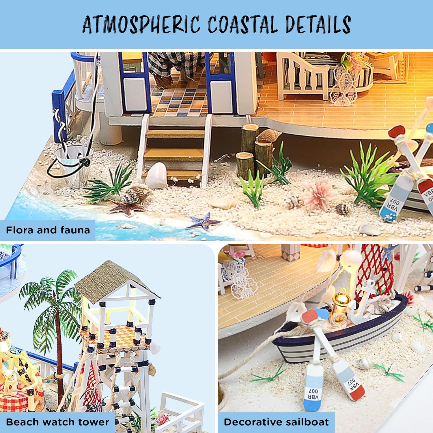 Thumbnail 4 de Crafts&Co® Casa de Playa Miniatura DIY 🏖️ | 398 Piezas