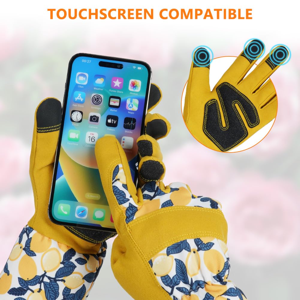 Thumbnail 2 de Ainiv Long Gardening Gloves (Thorn Proof) – Lightweight Protective Gloves, Yellow, Large