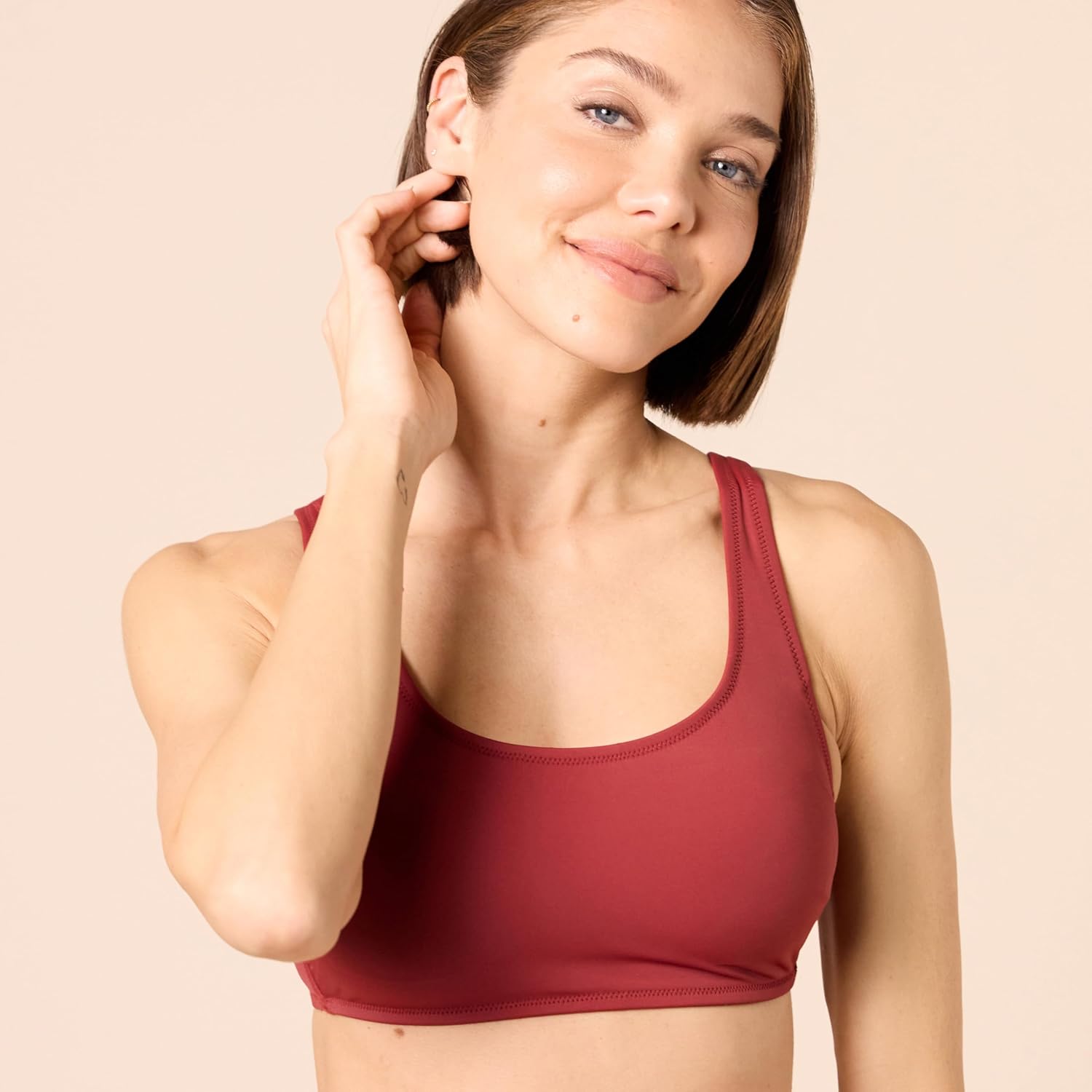 Thumbnail 4 de Amazon Essentials Women’s Scoop Neck Swim Crop Top (Scoop neck bikini swim crop)