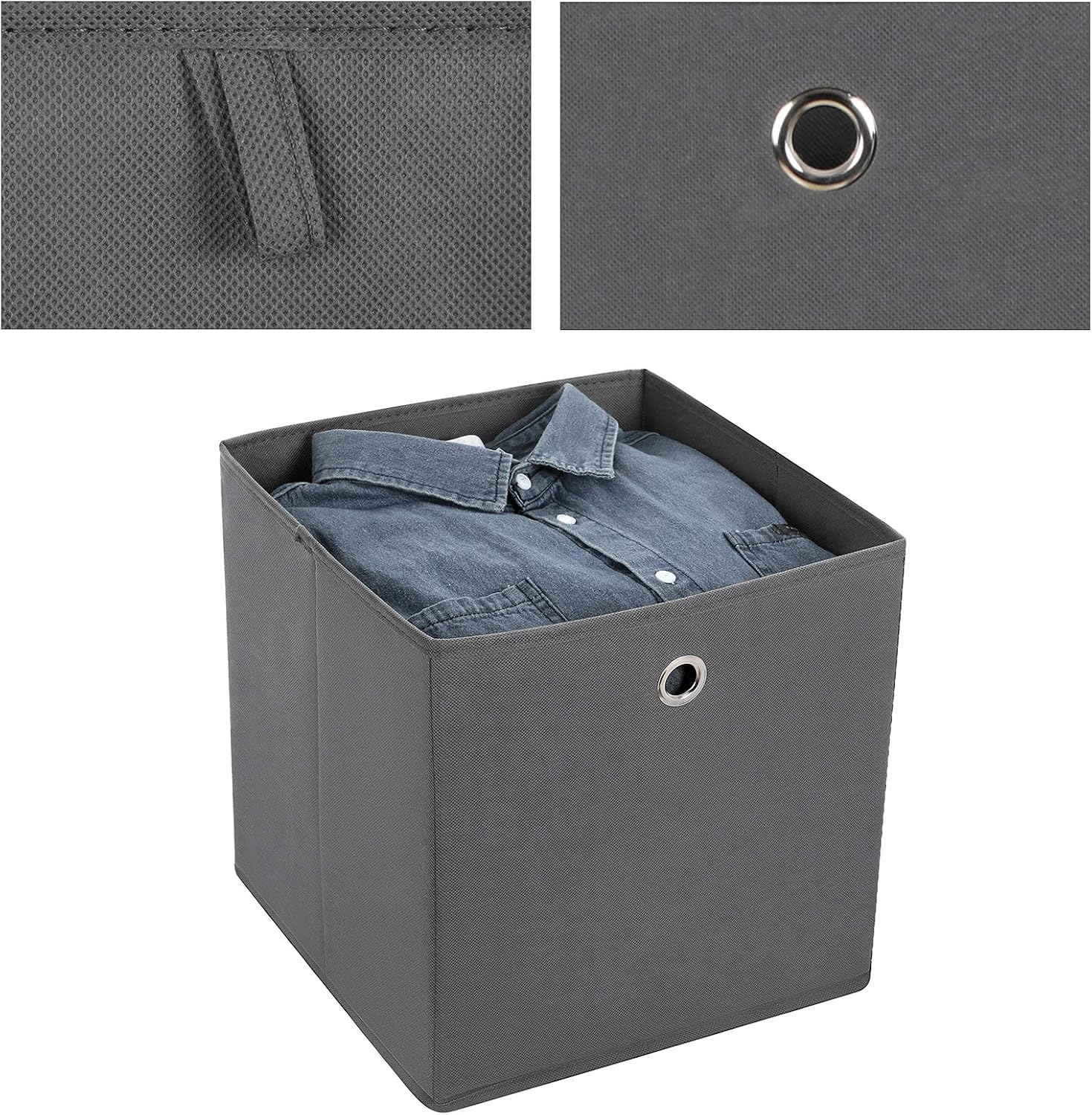 Thumbnail 5 de SONGMICS RFB02G-3 fabric storage boxes 30 cm