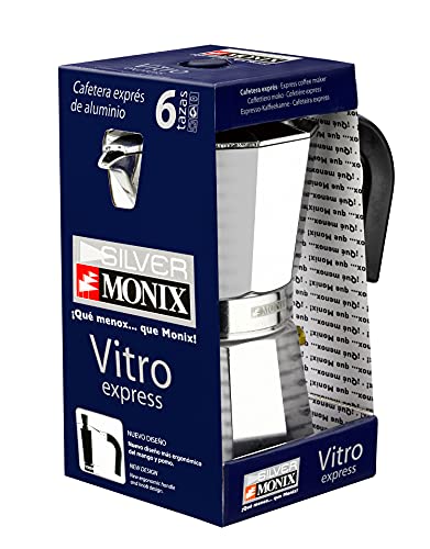 Detalle 1 de Monix Vitro Express: Cafetera italiana de aluminio para 6 tazas