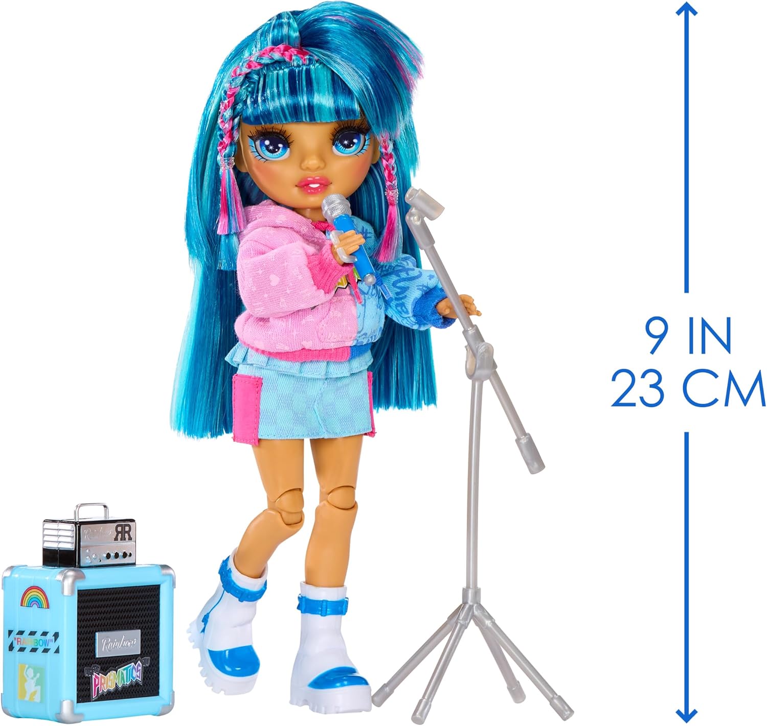 Thumbnail 4 de Rainbow High Junior High Rock Band - Skyler, Poupée Mannequin Bleue 23 cm
