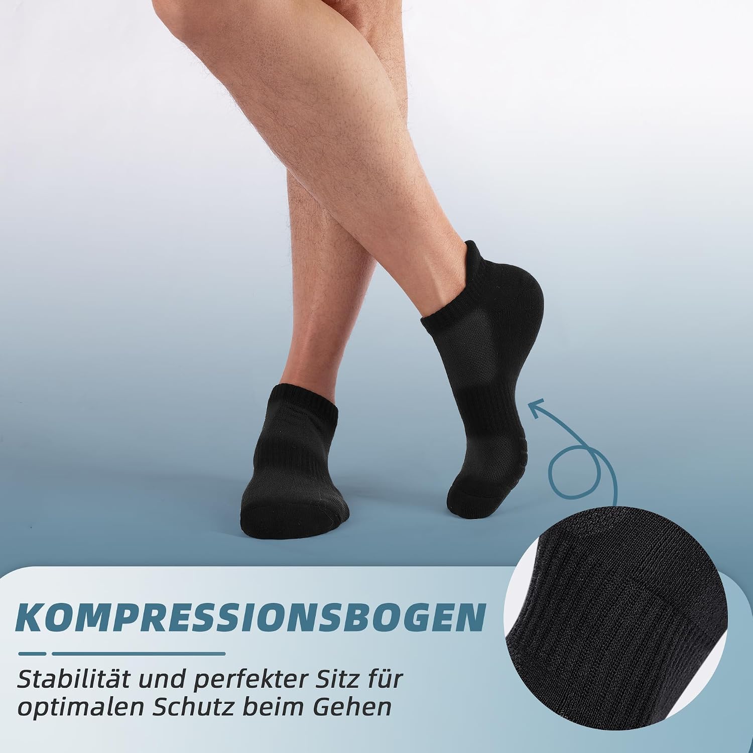 Thumbnail 2 de anqier Sneaker Socken 6 Paar für Herren