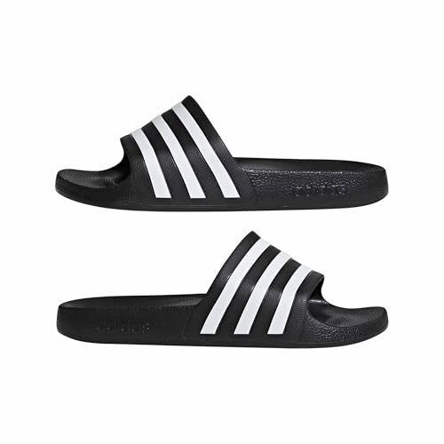Detalle 2 de Adidas Adilette Aqua Slides Unisex Core Black / Cloud White, 10 UK (44.5 EU) – Comode e versatili
