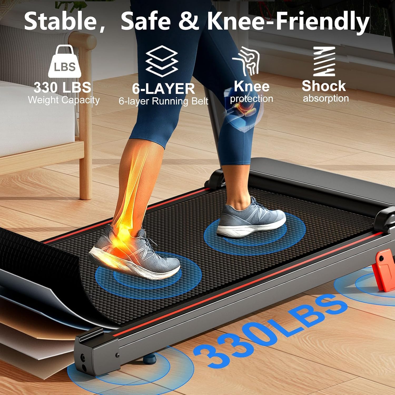 Detalle 1 de ZPUFDYM 970NX Folding Treadmill with 12% Manual Incline and 3.0 HP Brushless Motor