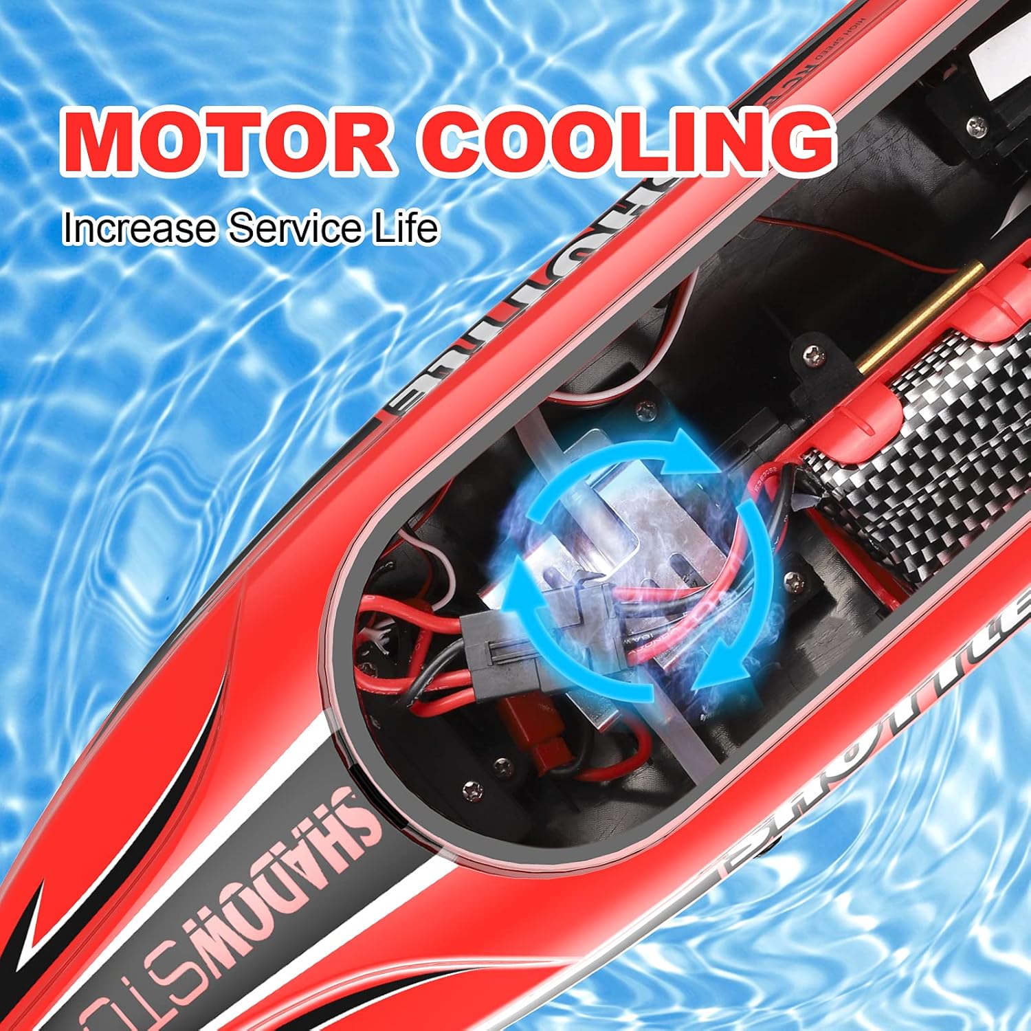 Thumbnail 4 de tech rc ferngesteuertes LED-Boot mit Autopilot-Modus (25 km/h) und einstellbarer Geschwindigkeit – 2,4 GHz Funk, bis 120 m