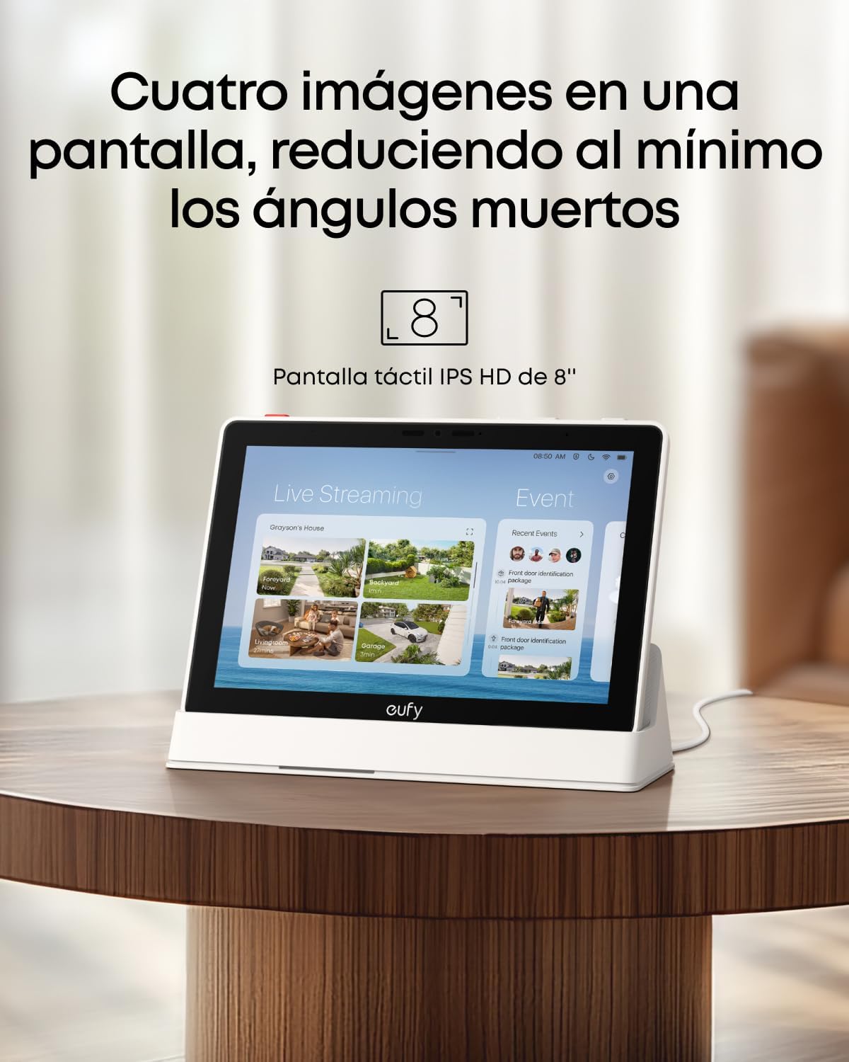 Detalle 2 de eufy Smart Display 8'' Control hogar