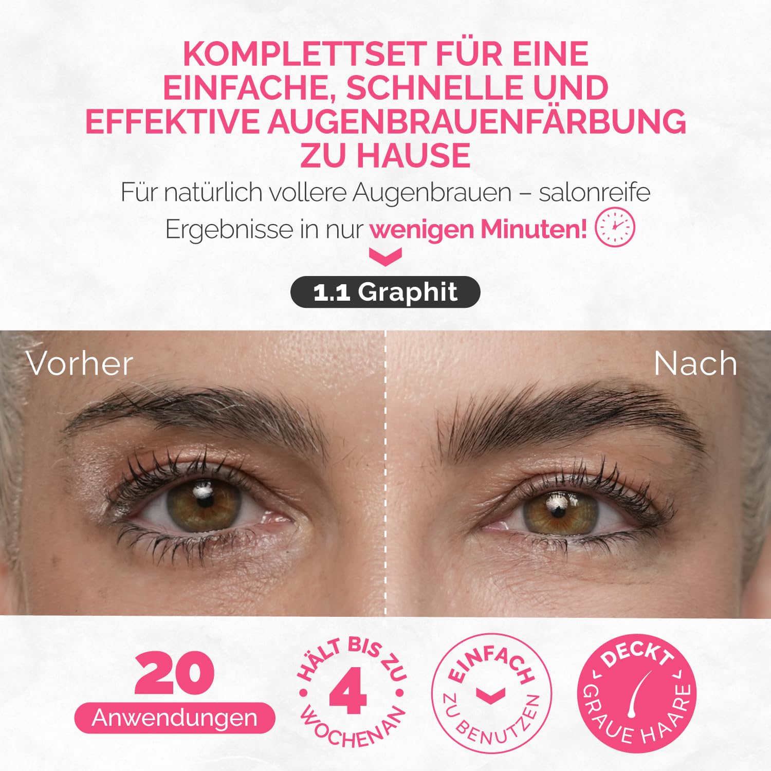 Detalle 2 de RB RENATA BEAUTY Augenbrauenfarbe Set Graphit-Grau