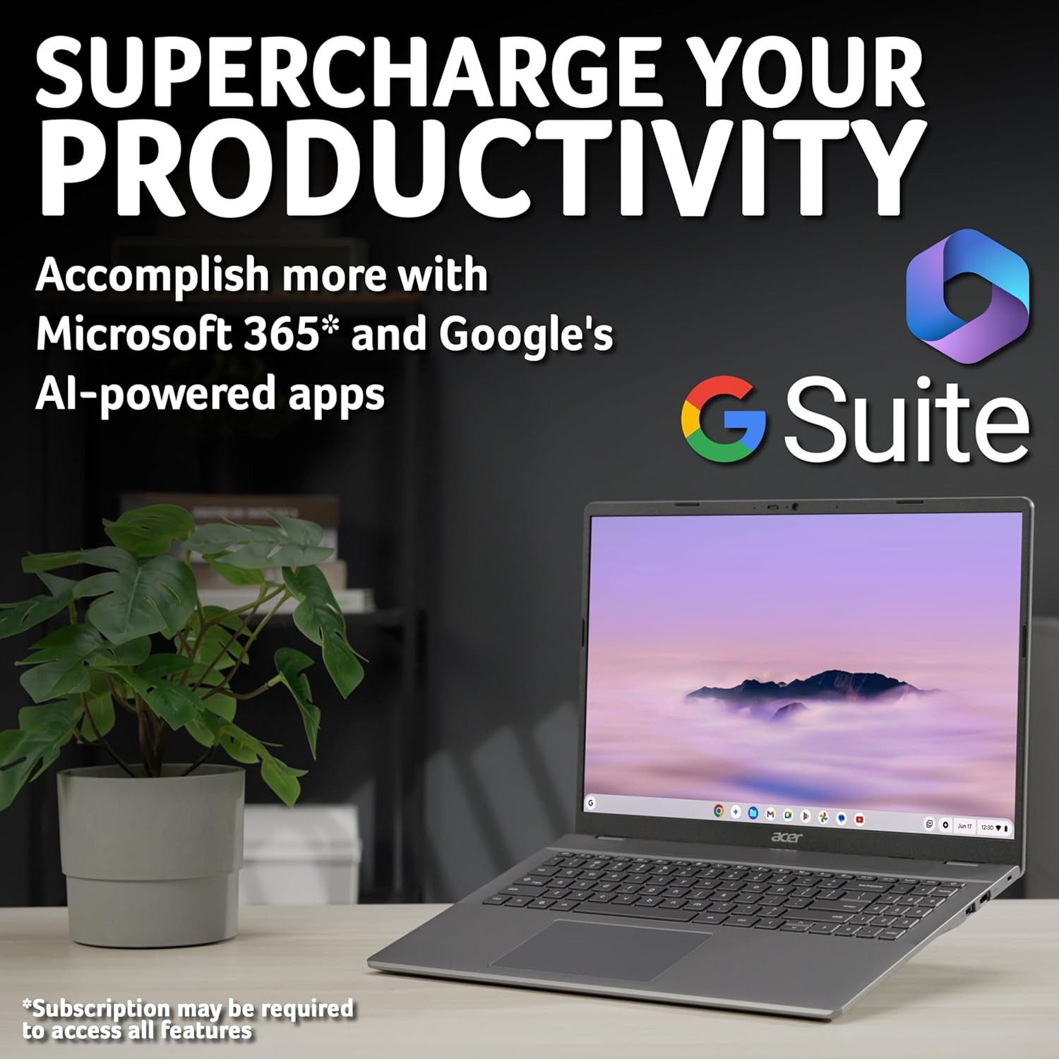 Thumbnail 6 de Acer Chromebook Plus 516 CB516-1H (Intel Core i3, 8GB RAM, 256GB SSD) — 16" WUXGA laptop with Chrome OS