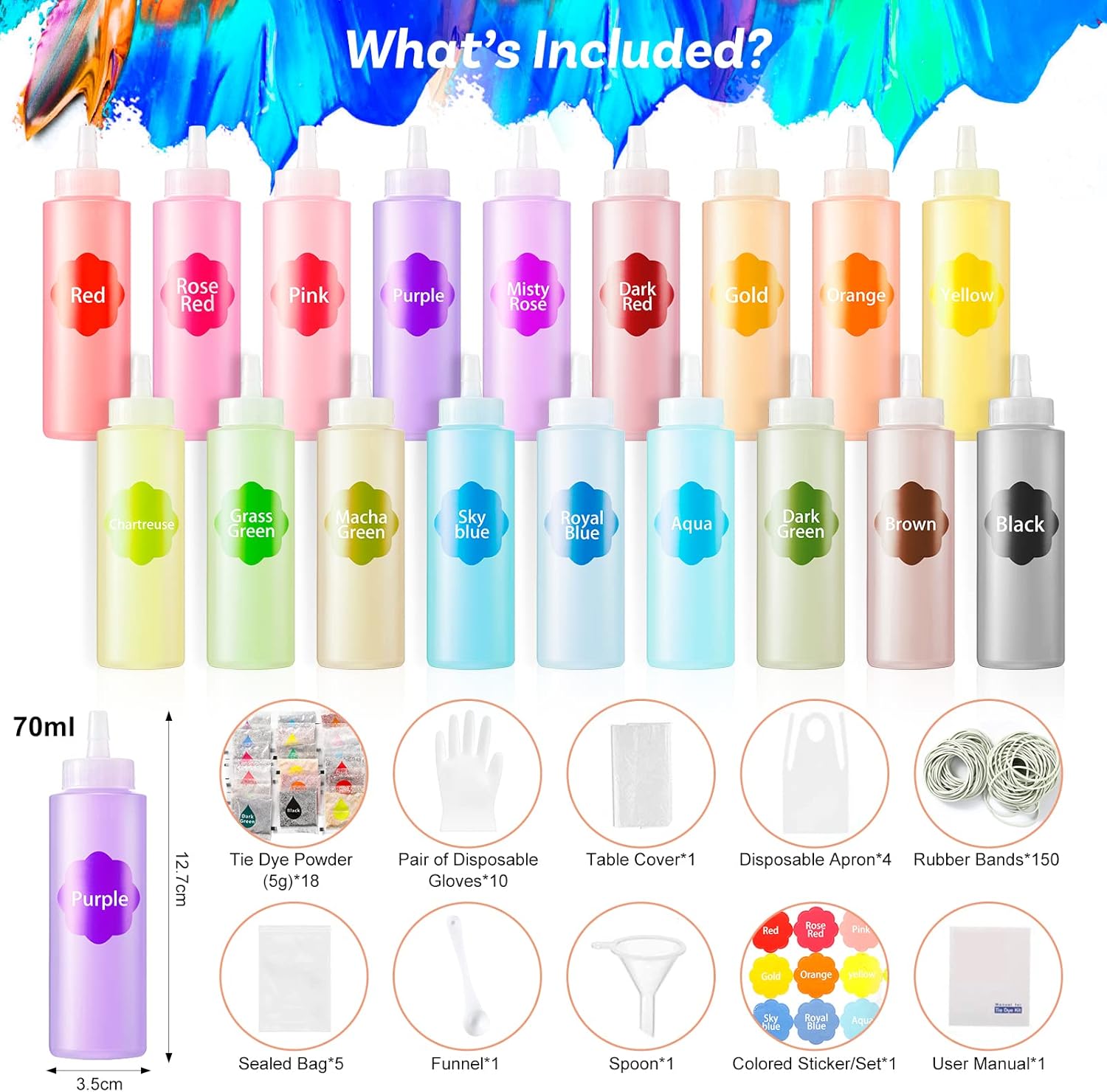 Thumbnail 1 de URBZUE Batik-Set 18 Farben