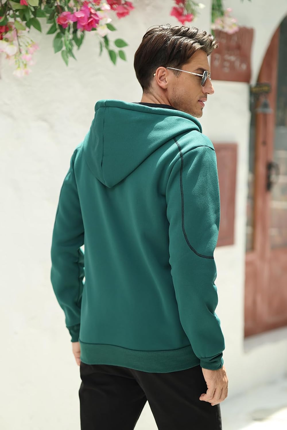 Detalle de Mens Hoodie Zip up Hooded Sweatshirt with Zipper Pocket