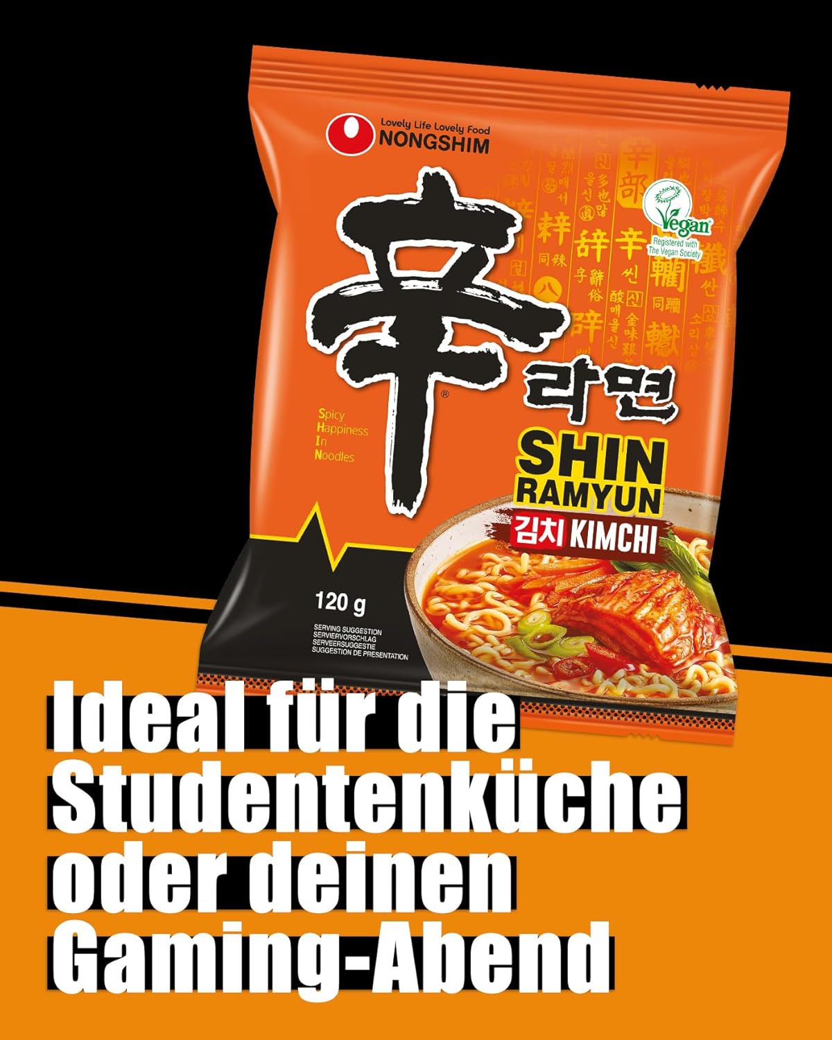 Thumbnail 2 de Nong Shim Instantnudeln Kimchi Ramyun – koreanische Ramen Suppe im 6er Vorteilspack (à 120 g)
