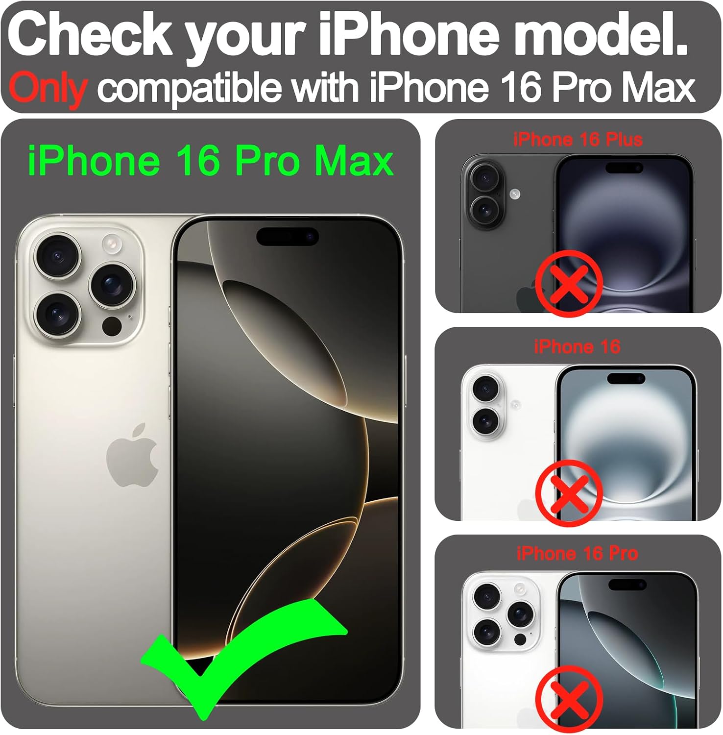 Detalle de VANAVAGY Wallet Case for iPhone 16 Pro Max with Card Slots and Stand