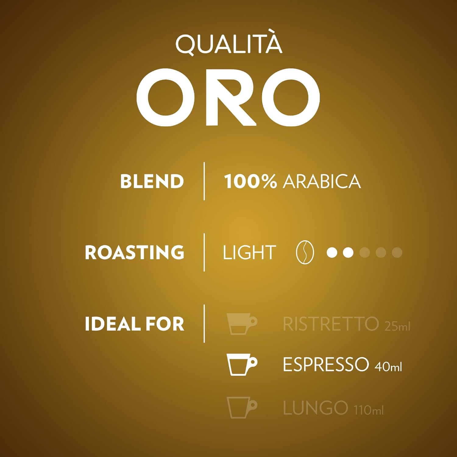 Detalle de Lavazza Qualità Oro 30 Aluminum Capsules for Nespresso Machines (100% Arabica, Light Roast, Intensity 8/13)