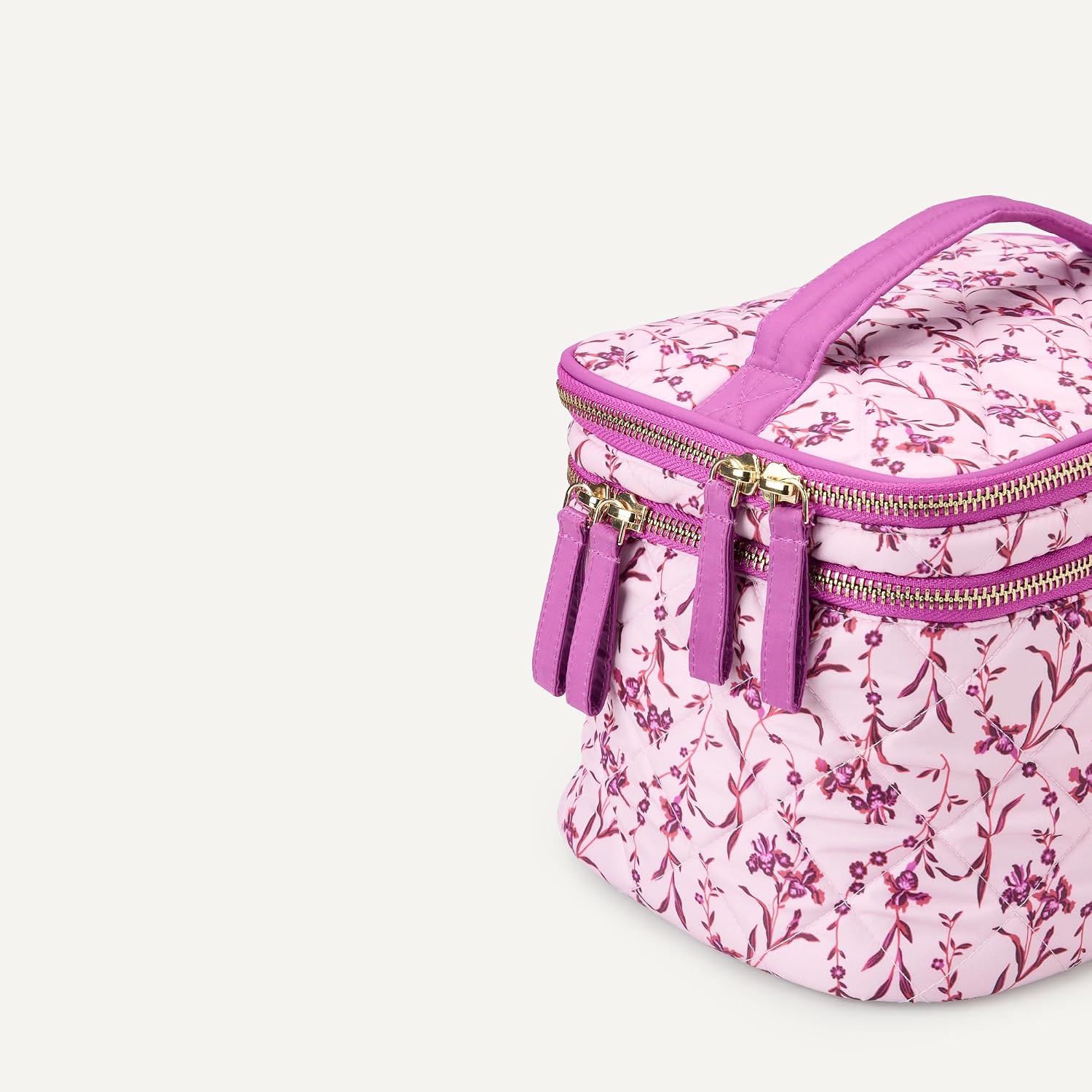 Detalle 2 de Amazon Essentials Damen gesteppt Multifunktionale Kosmetiktasche mit Pinsel Fächern – Organizer für Schminktisch & Reise