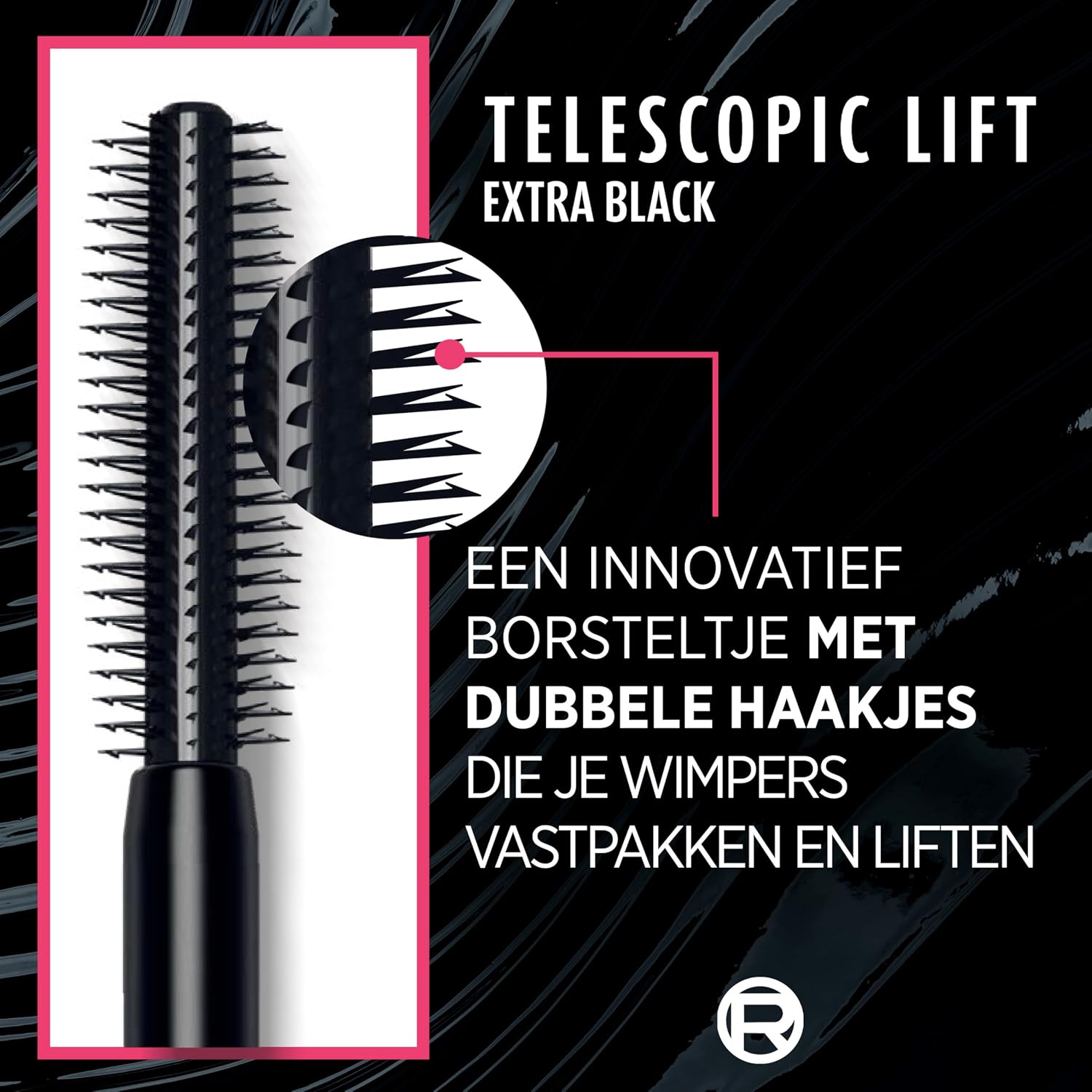 Detalle 2 de L’Oréal Paris Telescopic Lift Mascara – verlängert, hebt und trennt die Wimpern bis zu 5 mm (Extra Black)