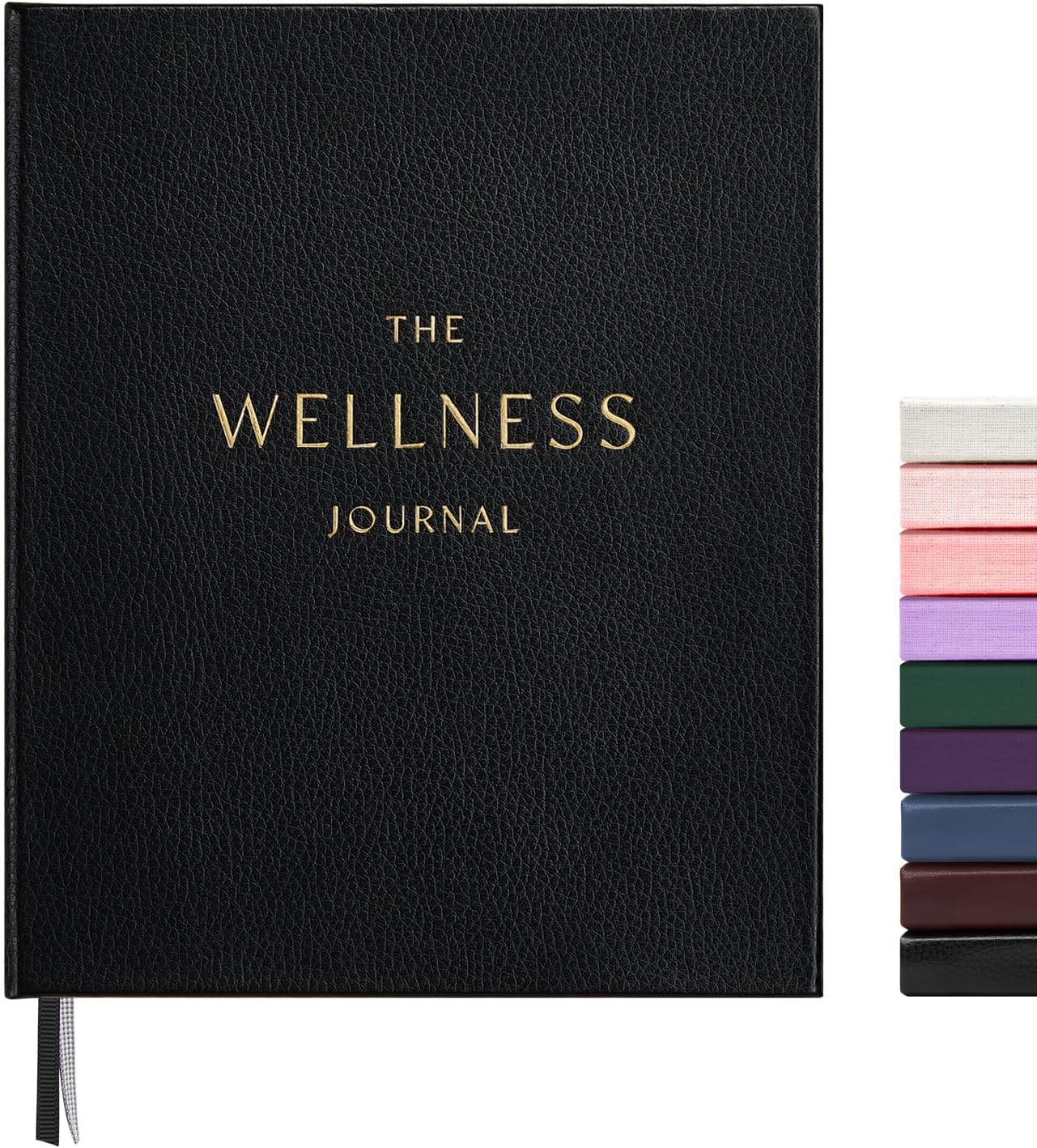 Detalle de &And Per Se WJ-01 Wellness Journal, Undated Daily Planner, Black Hardcover
