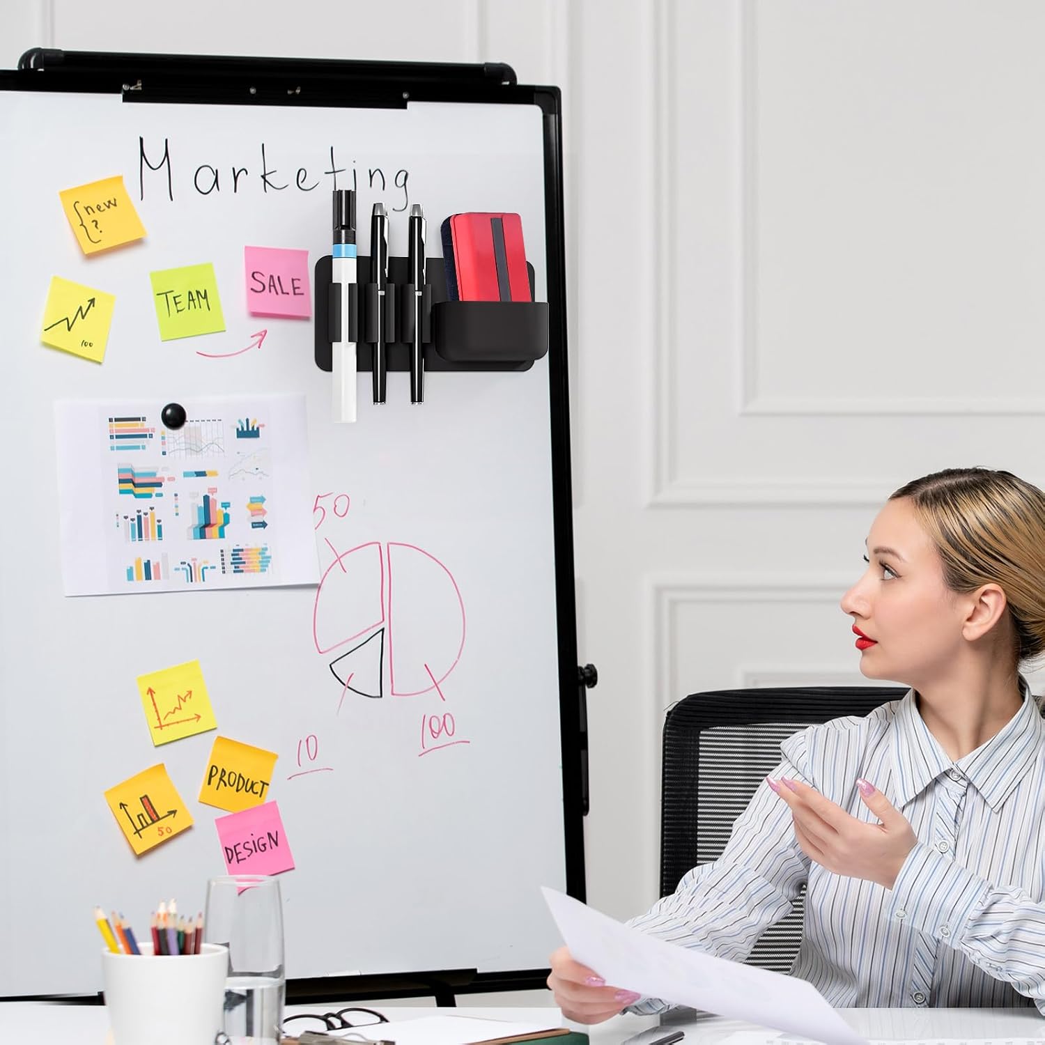 Detalle 2 de Adhesive Pen Holder, Silicone