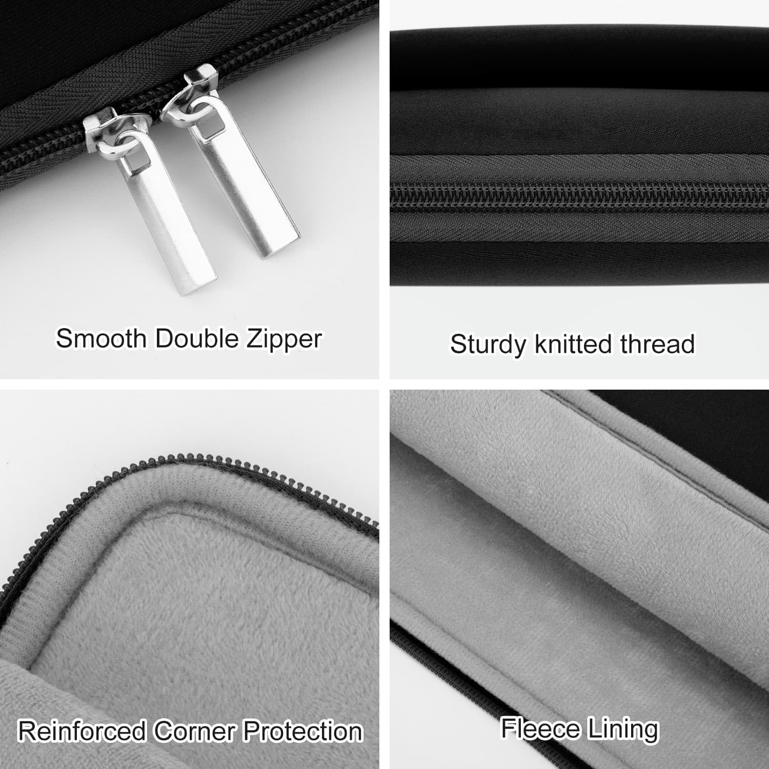 Thumbnail 2 de Laptophülle mit Reißverschluss-Zubehörtasche für 15–16 Zoll Notebooks – gepolstertes Sleeve Case