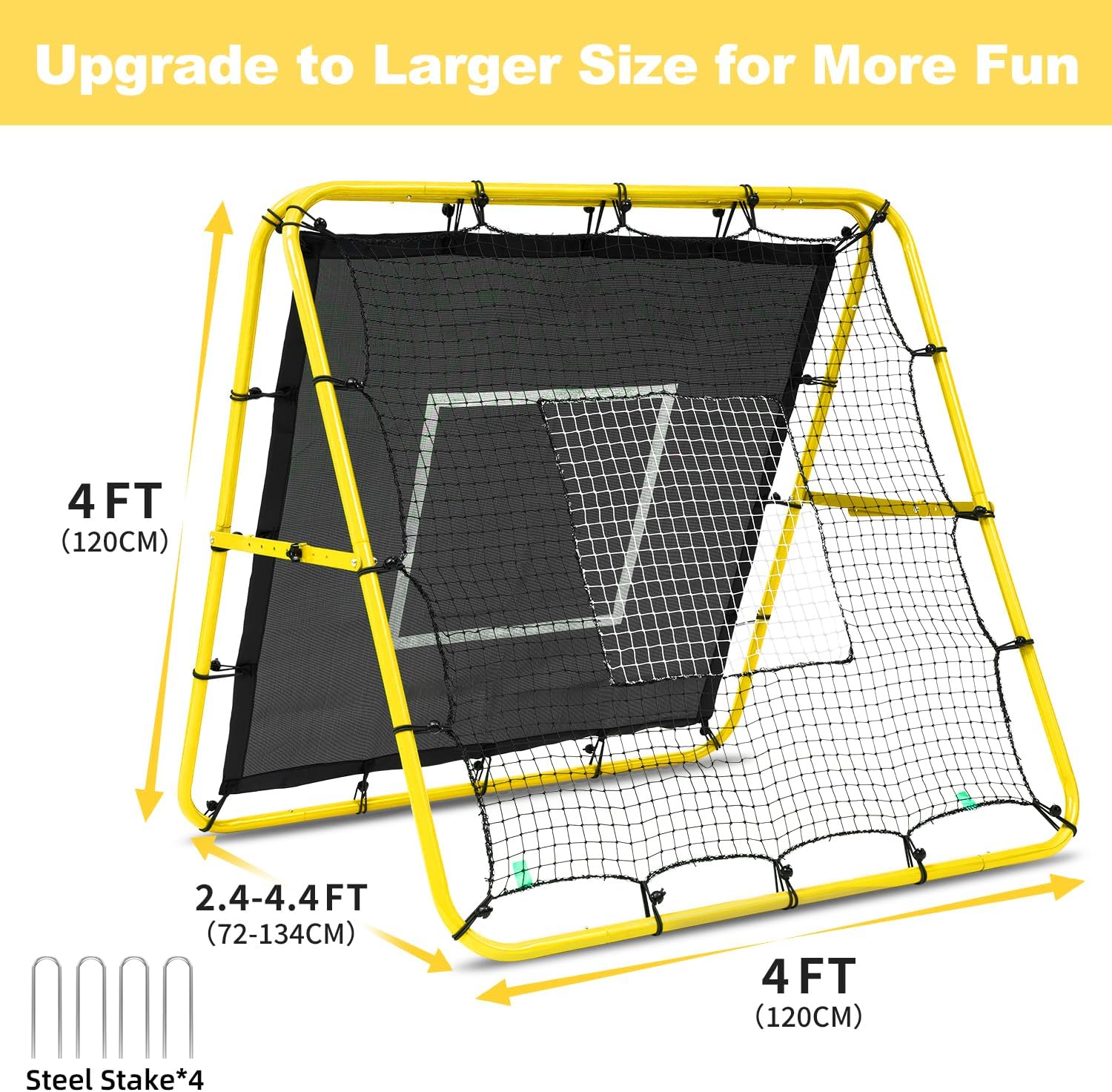 Thumbnail 1 de BAGAIL Rebounder-Netz 120x120 cm fürs Fußballtraining