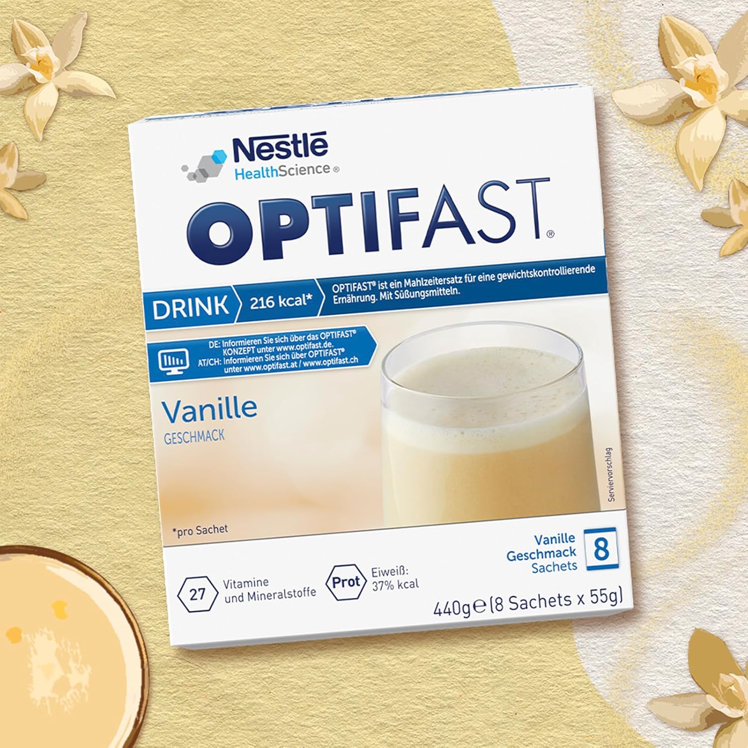 Thumbnail 6 de OPTIFAST Diät Shake Vanille als eiweißreicher Mahlzeitersatz (8 x 55 g) zum Abnehmen