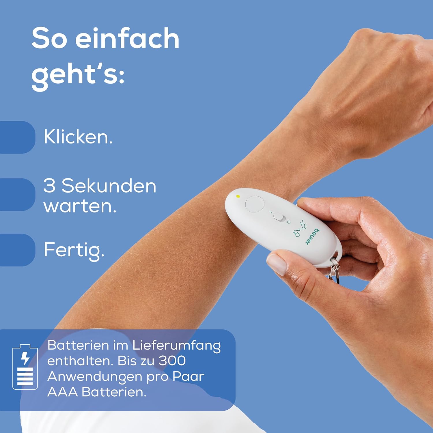 Detalle de Beurer BiteX Travel BR 10: Kleiner Wärme-Stichheiler für Reisen und Outdoor-Aktivitäten