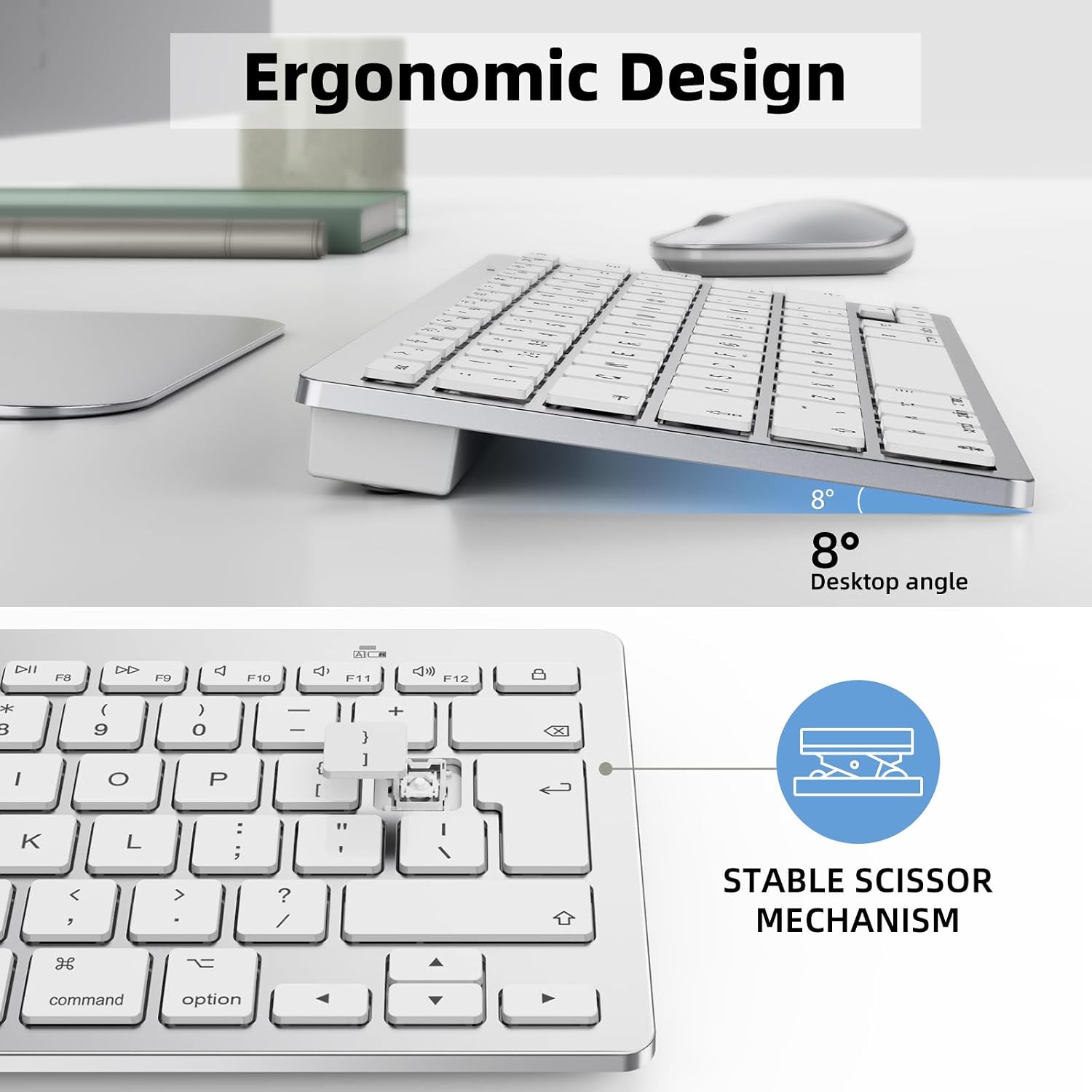 Thumbnail 6 de OMOTON Ultra-Slim Bluetooth Keyboard and Mouse 10m