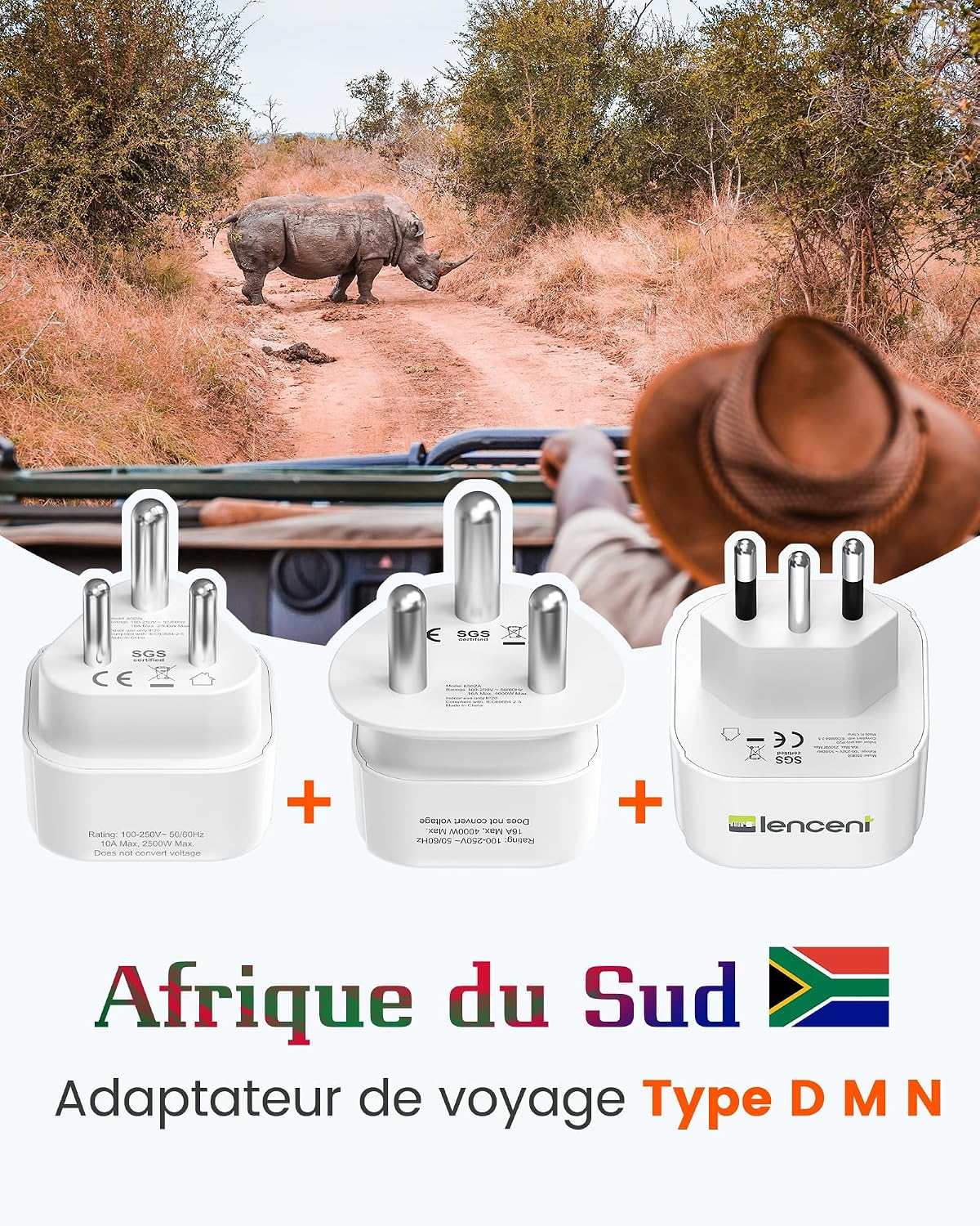 Thumbnail 4 de LENCENT Adaptateur Type D M N 2500W 🔌