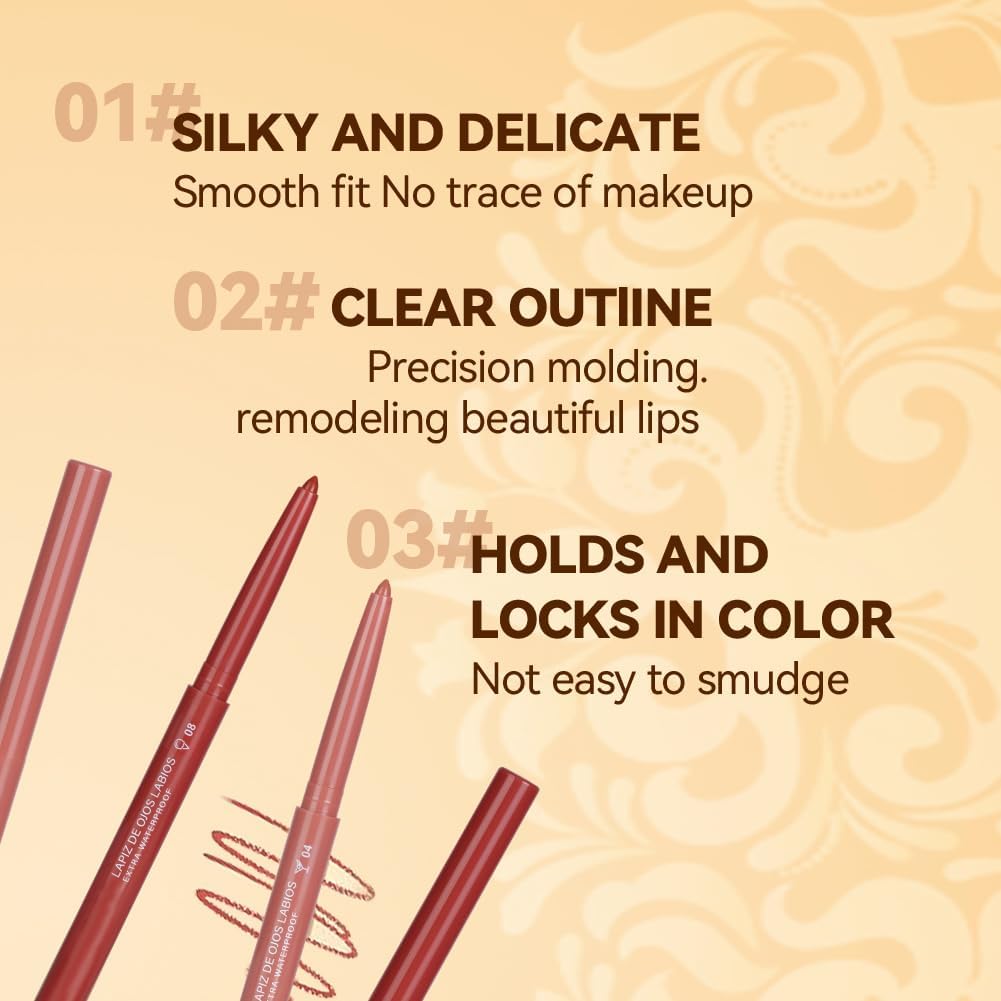Thumbnail 6 de LOPHE Matita Labbra 12 Colori – Set di Lip Liner Impermeabili, Cremose e Lisce, a Lunga Tenuta (Serie Opaca A)