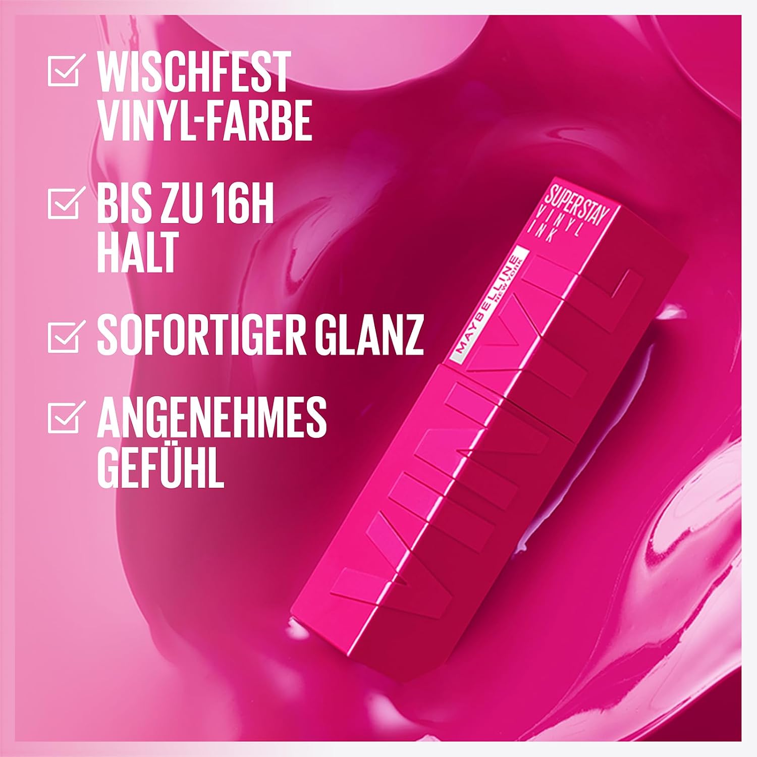 Thumbnail 1 de Maybelline New York Super Stay Vinyl Ink Flüssiger Lippenstift 16H Halt & Glanz – Nuance 145 Rogue (4,2 ml)